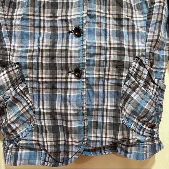 Stewart Brown Organic Button Down Plaid Top - Picture 2 of 6
